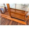 Image 4 : Wooden Locking Curio Cabinet w/ Glass Door & Shelves 40" x 12" x 77"H (contents not included)