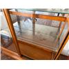 Image 5 : Wooden Locking Curio Cabinet w/ Glass Door & Shelves 40" x 12" x 77"H (contents not included)