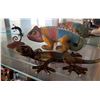 Image 1 : Qty 3 Gecko Lizard Figurines, Misc Sizes