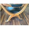 Image 10 : Qty 2 Drexel Curved Wooden Chairs w/ Upholstered Backs & Seats 23" x 20" x 25"H