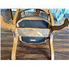 Image 11 : Qty 2 Drexel Curved Wooden Chairs w/ Upholstered Backs & Seats 23" x 20" x 25"H