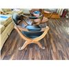 Image 2 : Qty 2 Drexel Curved Wooden Chairs w/ Upholstered Backs & Seats 23" x 20" x 25"H