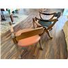 Image 7 : Qty 2 Drexel Curved Wooden Chairs w/ Upholstered Backs & Seats 23" x 20" x 25"H
