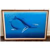 Image 1 : Original Painting on Canvas Mother Whale & Calf by James H. O'Neill, 1983, 39" x 28" Framed