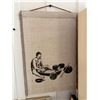 Image 2 : Poi Pounder Mounted Scroll Artwork by Akalp (?), 20" x 30"