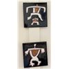 Image 1 : Qty 2 Figure w/ Piko & Family Glazed Tiles by Alex Slotzkin, Maui 6" x 6"