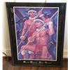 Image 1 : Merrie Monarch Hula Festival Male Dancers Art Print by Pooloa 1992, 22" x 30"
