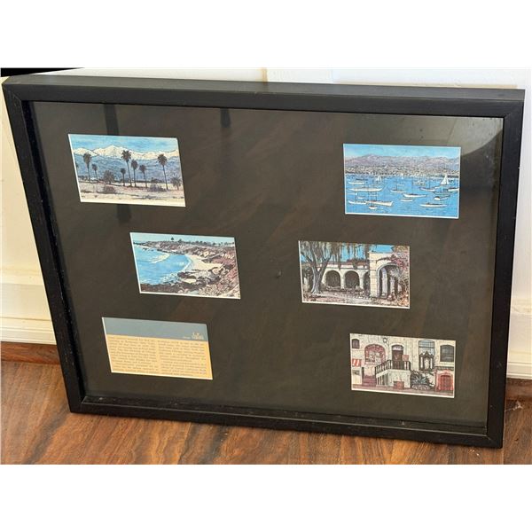 Framed 6 California Notecards Collection by John Lentine 21" x 17"