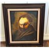 Image 1 : Head of a Bearded Man, Artwork by Ojesan (?), 23" x 27", Framed & Matted