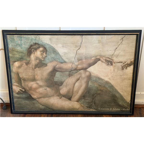 Creazione di Adamo Art Print 38" x 26", Framed
