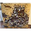Image 1 : Decorative Tile Mural of Medieval Castle by L Baba '69, 30" x 30"