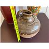 Image 7 : Qty 2 Tall Asian Vases: Dragon & Scenic w/ Ceramic Jar w/ Knotted Lid, Misc Sizes