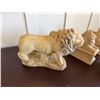 Image 2 : Qty 2 Lion Book Ends, Lion Sculpture & Guardian Lion Foo Dog on Base, Misc Sizes