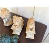 Image 6 : Qty 2 Lion Book Ends, Lion Sculpture & Guardian Lion Foo Dog on Base, Misc Sizes