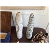 Image 10 : Tapa American Samoa Map, 2 Carved Statues, Wooden Mask, Jewelry Box, Ship, etc Misc Sizes