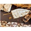 Image 5 : Tapa American Samoa Map, 2 Carved Statues, Wooden Mask, Jewelry Box, Ship, etc Misc Sizes