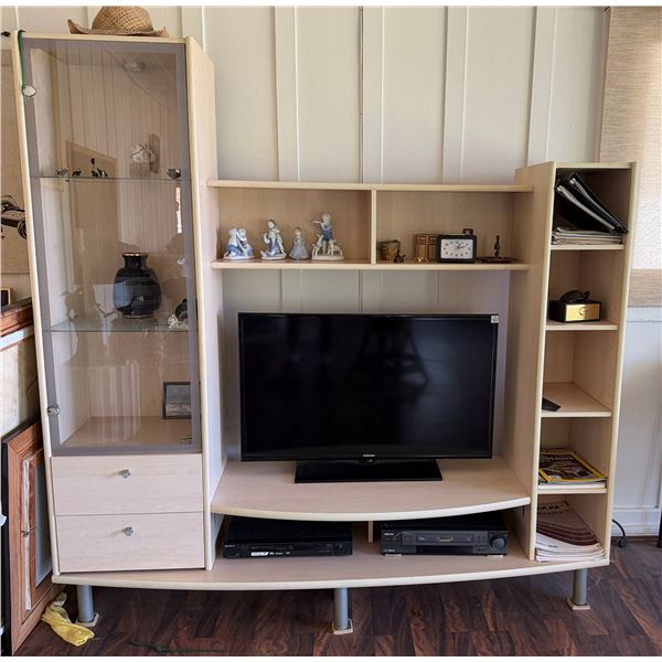 Entertainment Center Shelving Unit 70" x 16" x 72"H (contents not included)