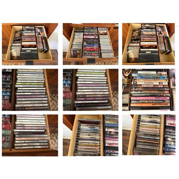 Multiple Boxes Movies & Music, CDs/DVDs/VCR Tapes