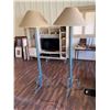 Image 2 : Qty 2 Metal Floor Lamps w/ Shades