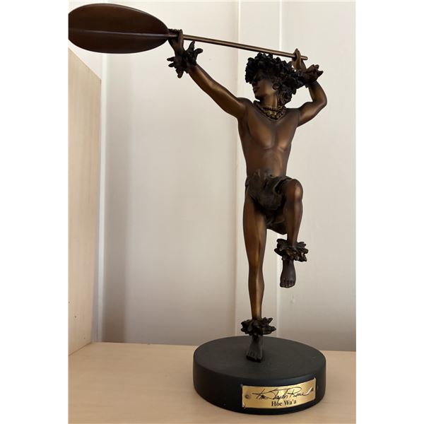 Hoe Wa'a Hawaiian Figure Statue by Kim Taylor Reece