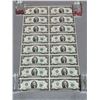 Image 1 : Sheet of Uncut $2 American Star Note Bills