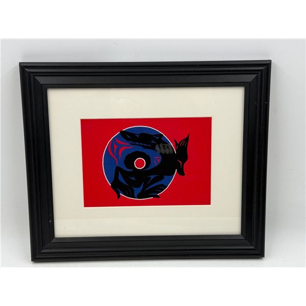 Framed Salish "Wolves of the Sea" Print by Ed Archie NoiseCat