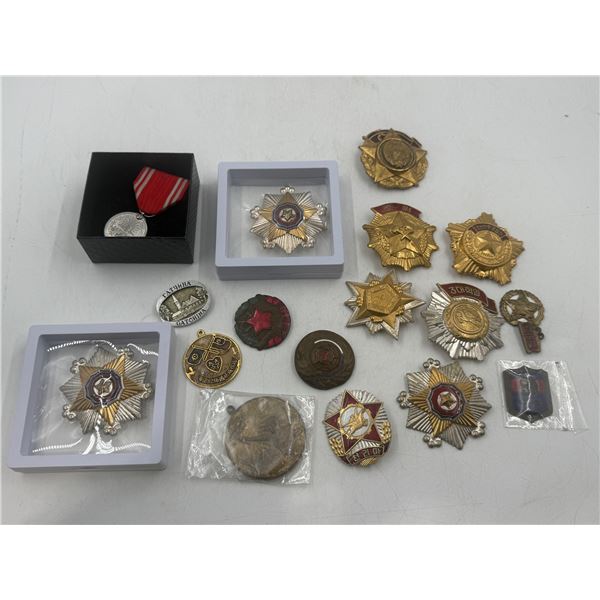 Lot of Assorted Asian Military Medals (China, Korea, Japan, etc.)