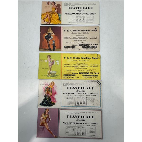 Lot of Assorted Pin-Up Girl Advertising Calendars