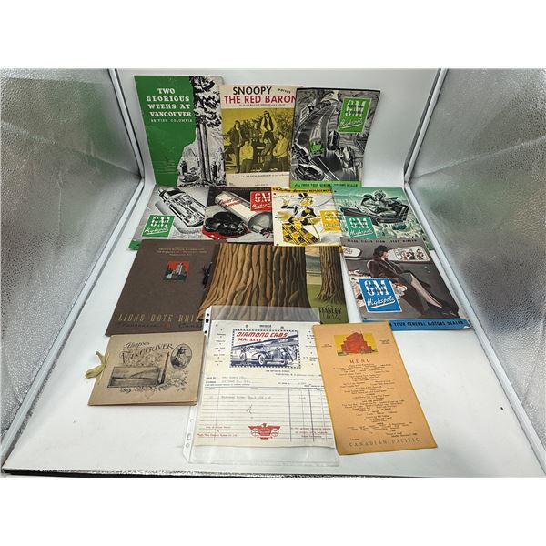 VTG GM Parts/Accessories & Vancouver, BC Booklets