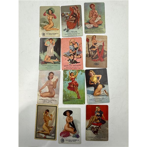 Lot of Nude Model Automobilia Advertising Cards