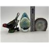 Image 5 : Geode, Art Glass, & Bird Planter