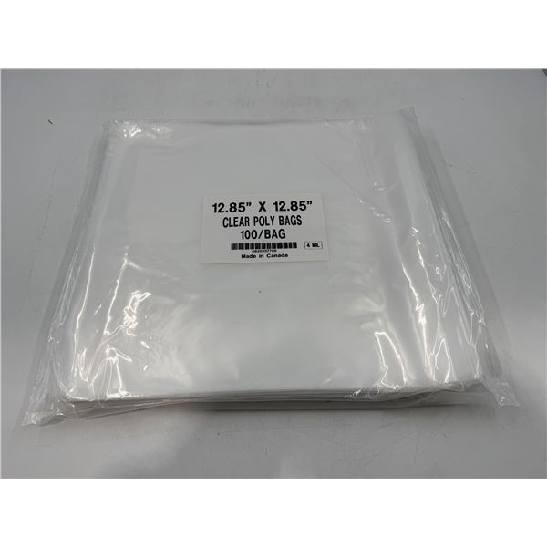 Lot of Clear Record-Sized Poly Bags