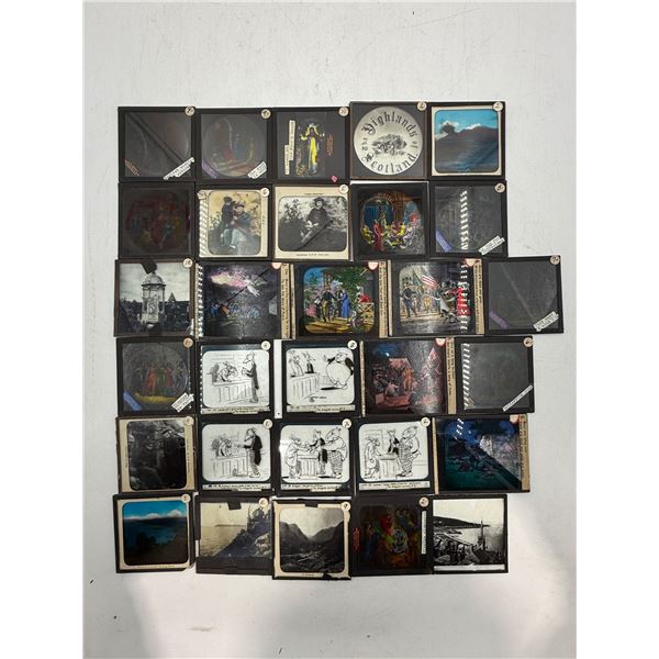 Lot of Assorted VTG Magic Lantern Slides