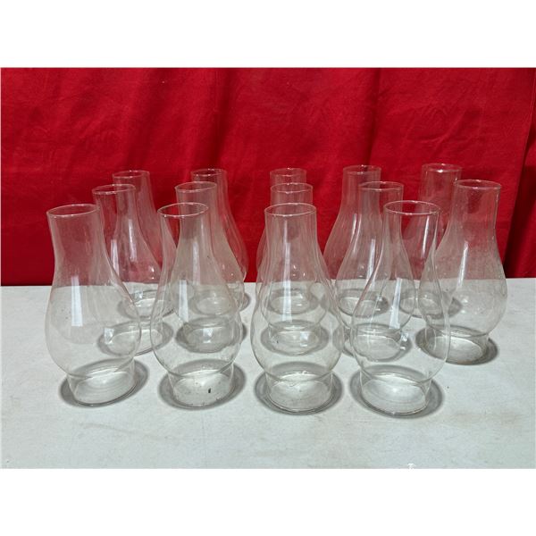 Lot of Glass Oil Lamp Chimneys/Hurricane Shades