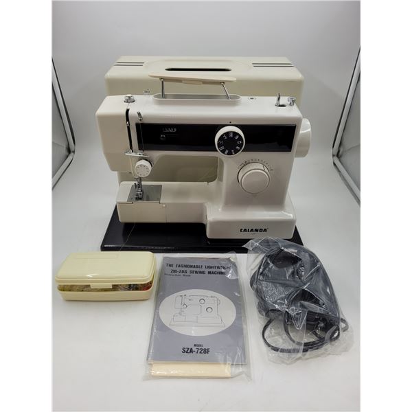 Calanda Lightweight Zig-Zag Sewing Machine w/ Pedal, Manual, & Accessories