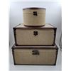 Image 1 : Burlap 3 Trunk Set