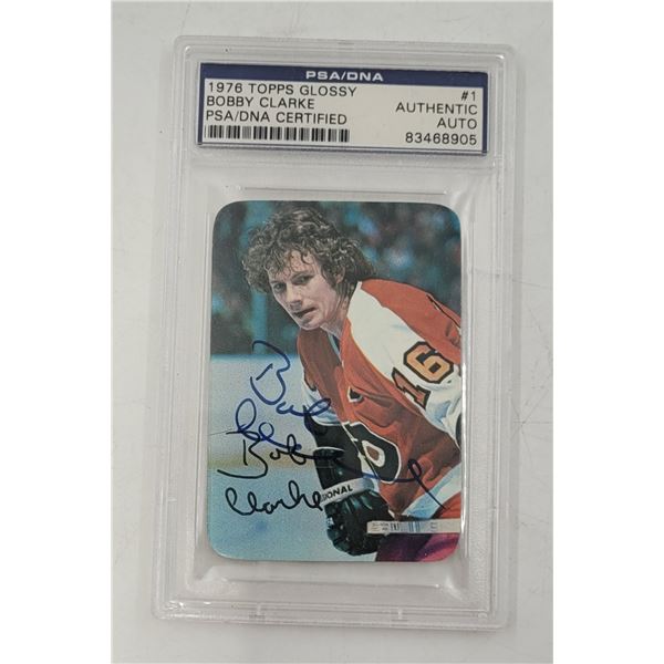 Autographed 1976 Topps Bobby Clarke Card