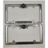 Image 1 : 2 Firefighter License Plate Covers