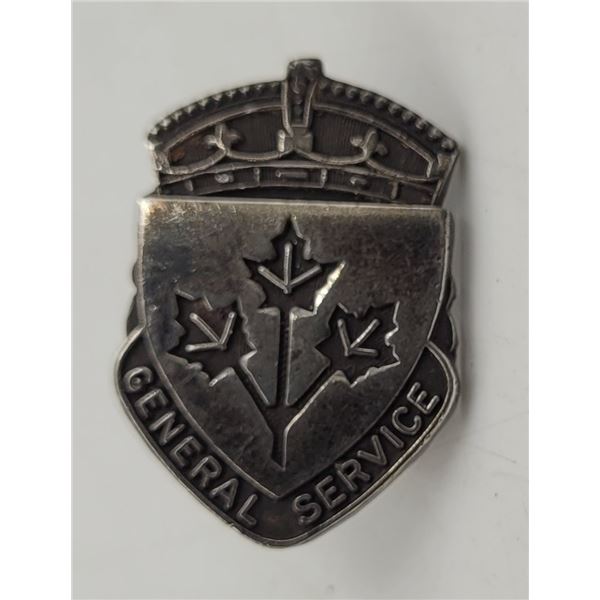 Sterling WWII Canadian General Service Pin