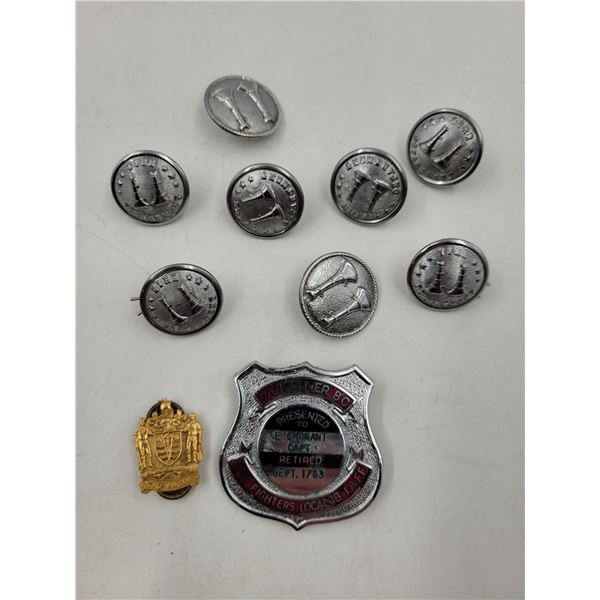 Firefighter Service Clip & Uniform Buttons