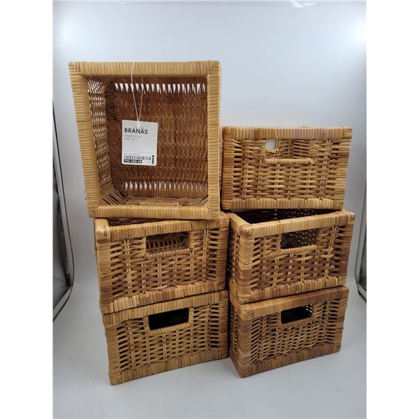 Lot of IKEA Branas Rattan Baskets