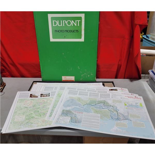 Lot of Assorted Large Maps (Ancient Times, Food Drying, etc.)
