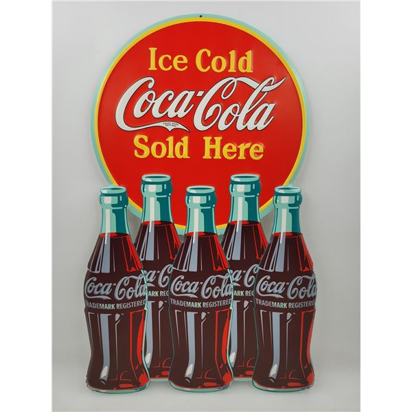 Embossed Metal Die Cut Coca-Cola Sign