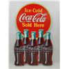 Image 1 : Embossed Metal Die Cut Coca-Cola Sign