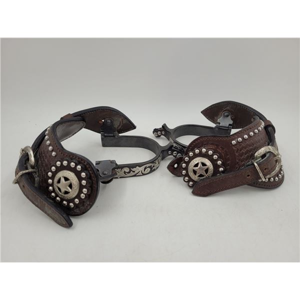 Pair of Western Leather Spur Straps