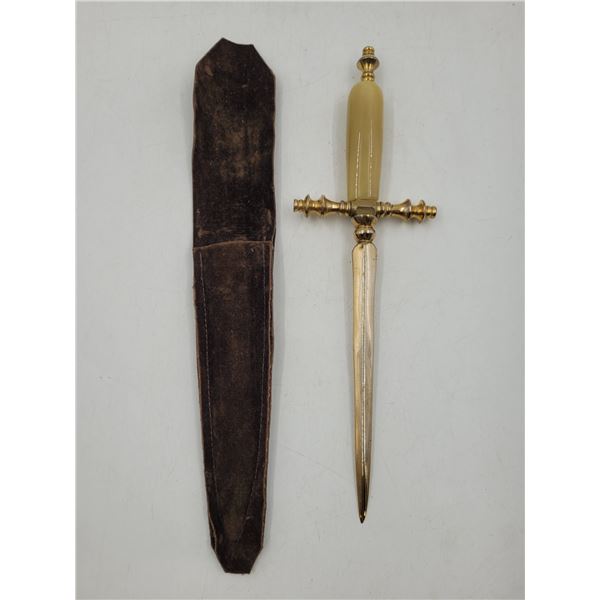 VTG Letter Opener w/ Leather Sheath