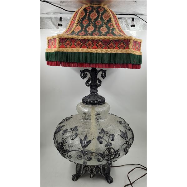 VTG Ornate Clawfoot Table Lamp