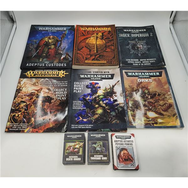 Lot of Assorted Warhammer Books & Datacards