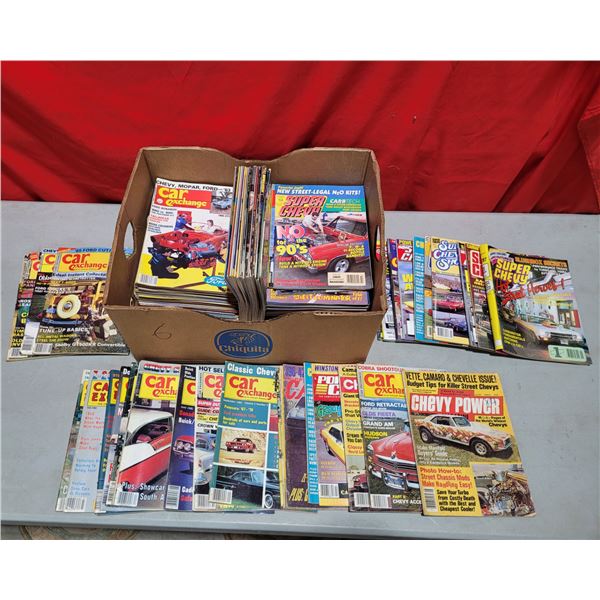 Lot of Assorted Automobilia Magazines w/ Super Chevy, Car Exchange, & More