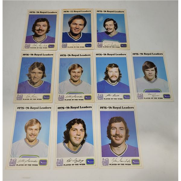 Lot of 1975-76 Canucks Hockey Cards